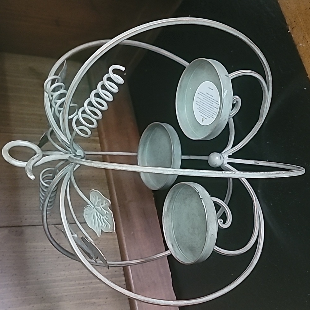 New Open Metalwork Pumpkin Candle Holder